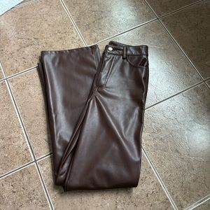 Garage faux leather straight pant (Aritzia Melina dupe)